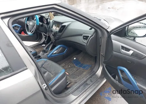 2014 Hyundai Veloster Turbo W/Blue from USA, damaged, VIN KMHTC6AE3EU190728